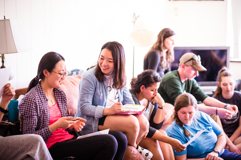 East Asian students at a Bible study at the University of Wisconsin / Courtesy of InterVarsity 