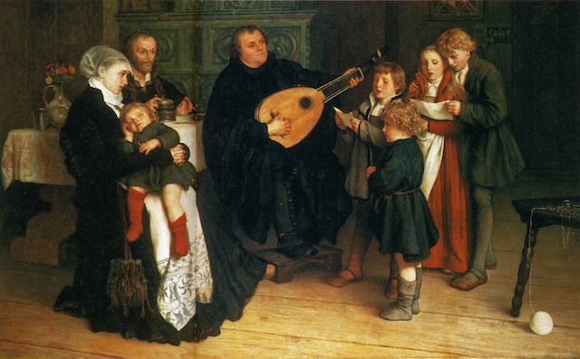 Luther Making Music in the Circle of His Family (1875). Wikimedia Commons.