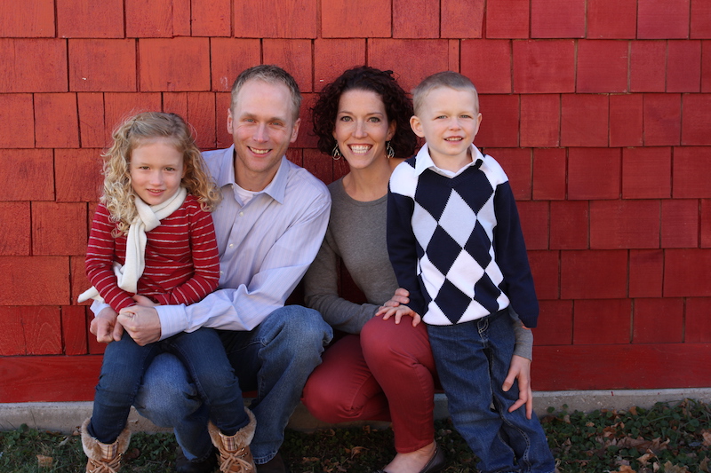 Jeremy and Mindi Sarver with twins Belle and Noah