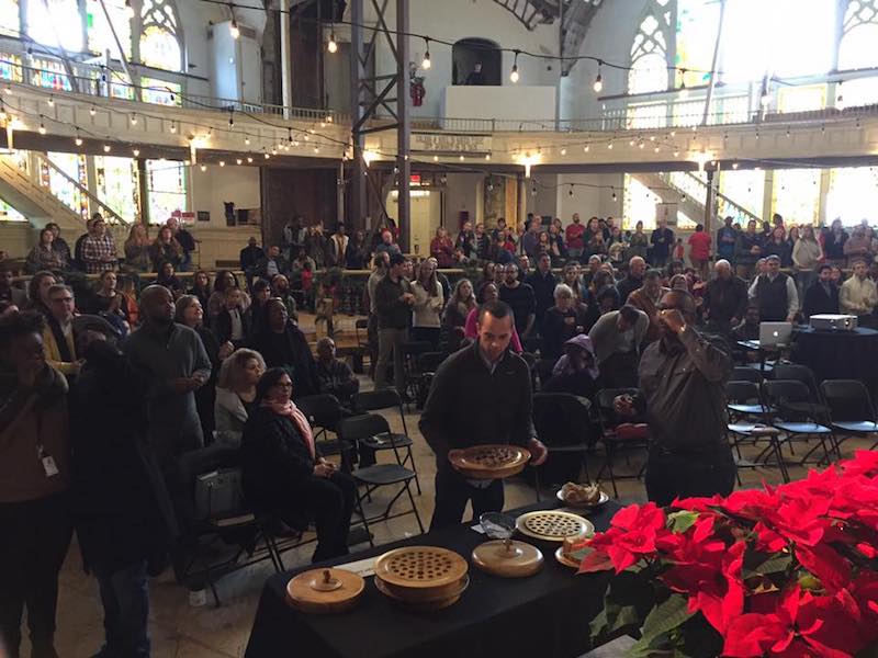 First service at Clayborn Temple / Photo by Richard Rieves