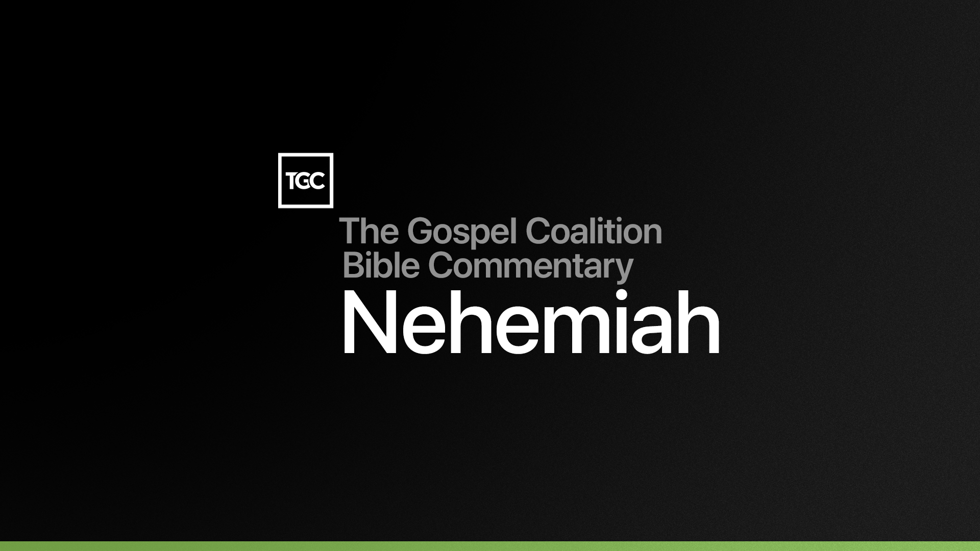Nehemiah Commentary Russell Meek TGCBC