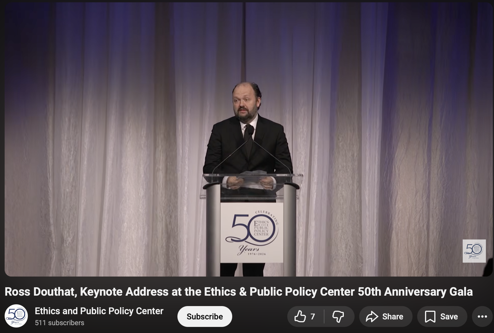 Ross Douthat, Keynote Address at the Ethics & Public Policy Center 50th Anniversary Gala