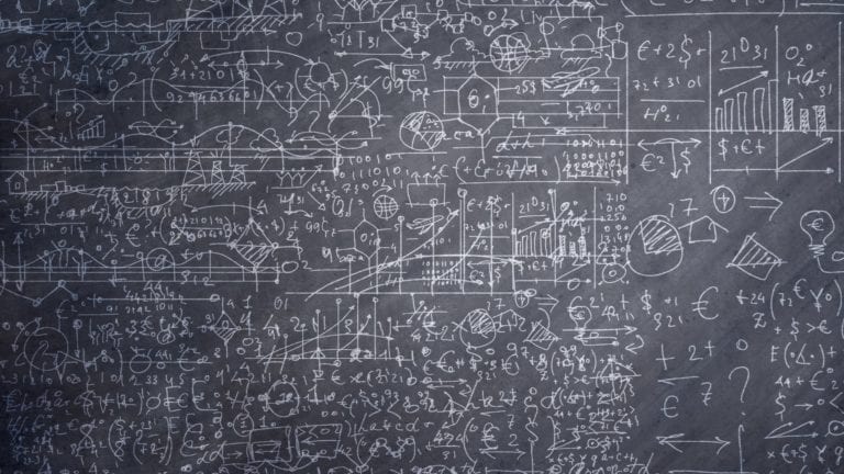 math on chalkboard