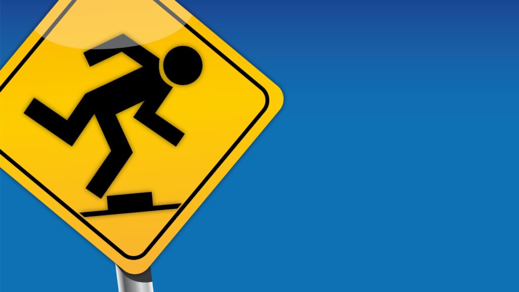trip hazard sign