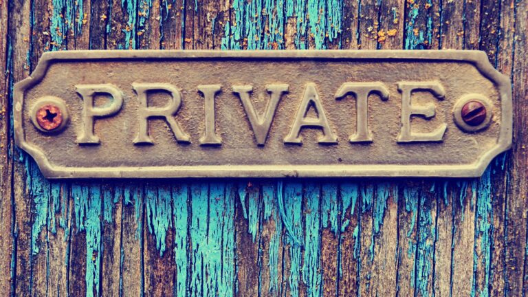 private sign