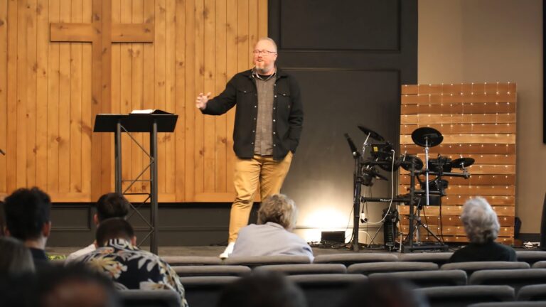 Nate Klahsen preaching