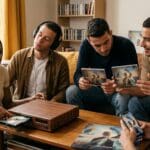 Un groupe de jeune écoute l’album En toutes choses d’Écriture musique