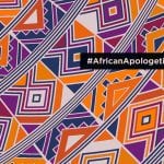 African Print in vibrant oranges and purples #AfricanApologetics on image