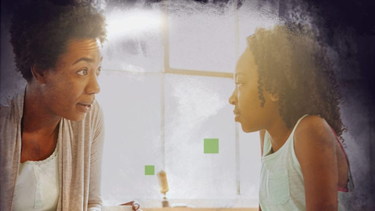 Parenting rebellious children - African mom and daughter in confrontation mode