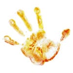 The Incarnation - paint handprint - Christ became a man