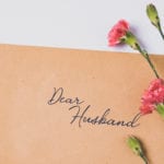 Dear Husband... a letter about FGC with carnations on it -