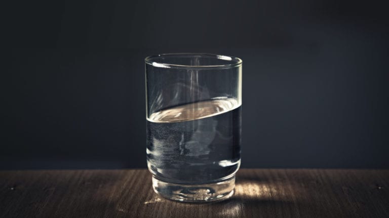 Does Fasting Seem Strange? Glass of Water with weird looking water level