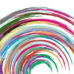 I Believe in Life Everlasting - painted multi-colour rainbow