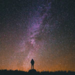 God's Glory- Person looking up at night sky