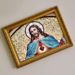 Why believe in a white Jesus? - Painting of a so called Jesus on a wall