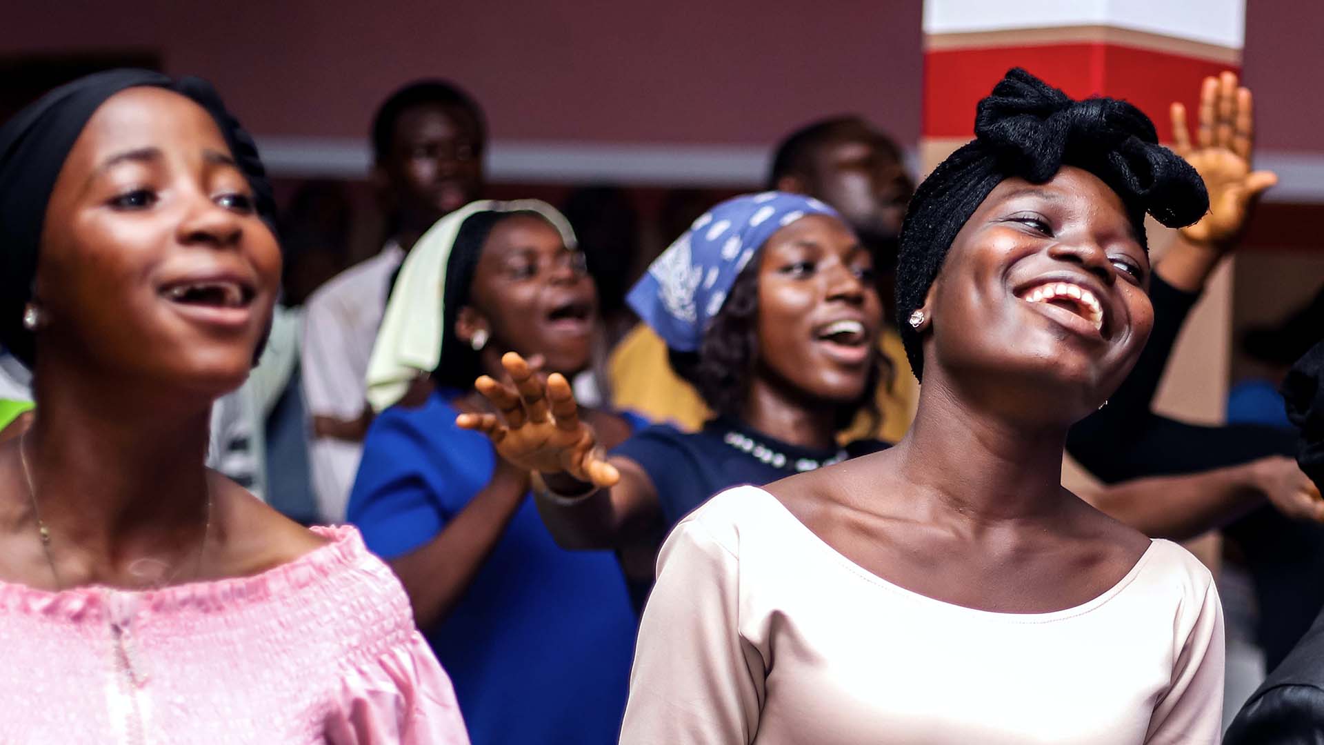 Singing in the church - Women singing in church.
