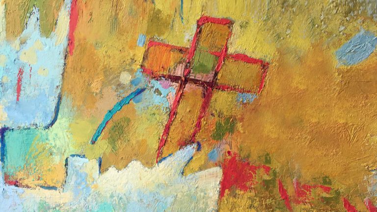 The good news - A painting of a cross.