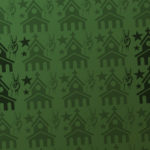 The Church - A pattern with a green background