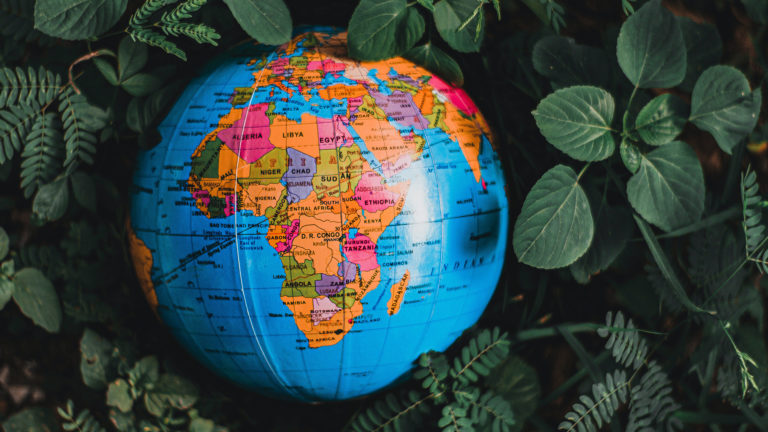 Africa & Missions - An earth globe, showing the continent of Africa