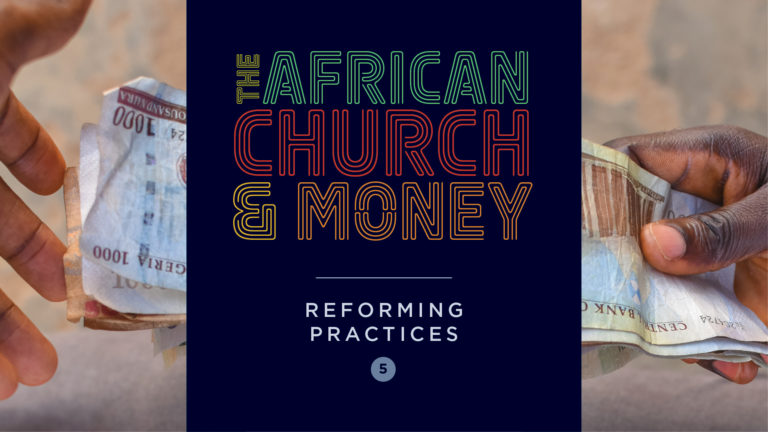 The church and money - A person handing money to another person