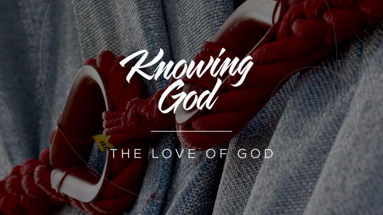 The love of God - Two red ropes tied together