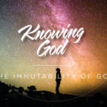 Immutability of God - A guy looking up to a sky full of stars.