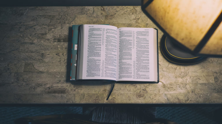 Miracles and bible doctrine - An open bible on a desk