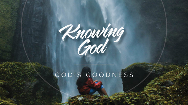 KG God's Goodness – A girl sitting by the waterfall