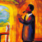 Preaching Salvation - A painting of an African preacher