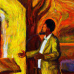 Preaching Salvation - A painting of an African preacher