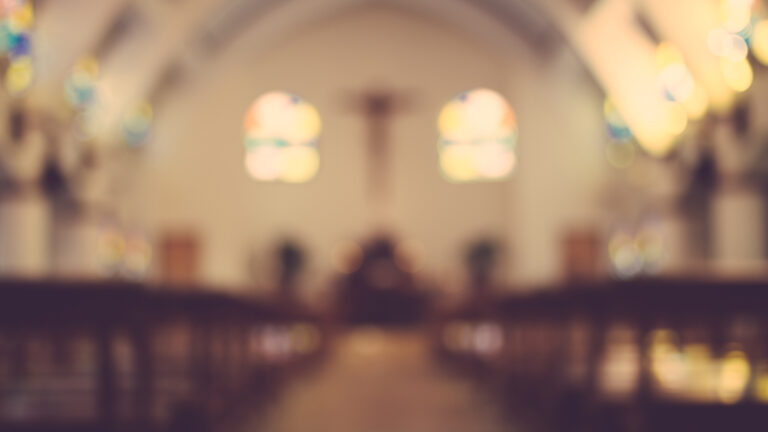 Liturgy - inside of a church building.