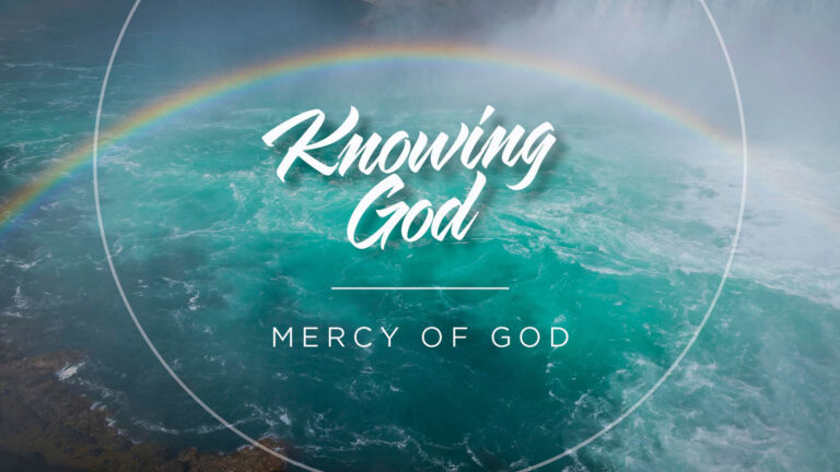 AOG: Knowing God: Mercy of God - A waterfall with a rainbow over it