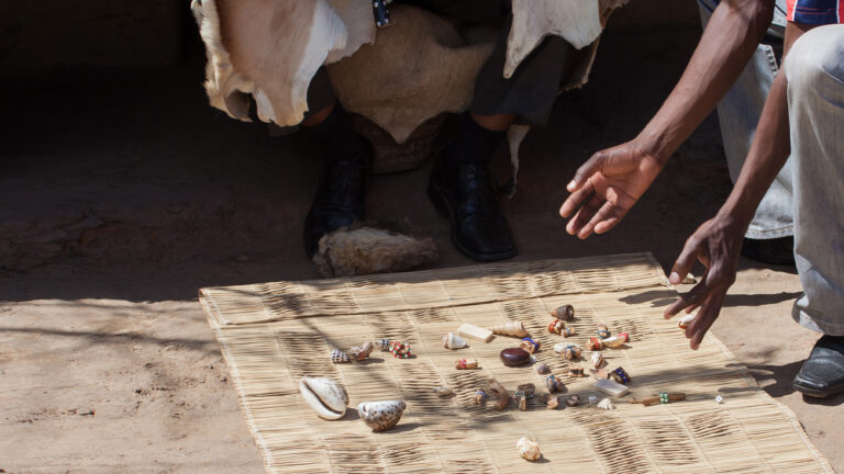 Sangoma throwing the bones